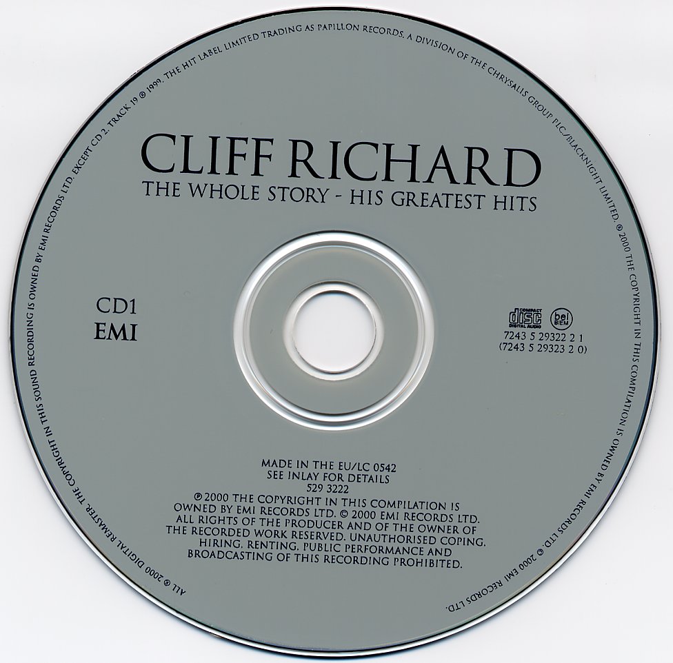 Cliff Richard  The Whole Story  His Greatest Hits : CD1